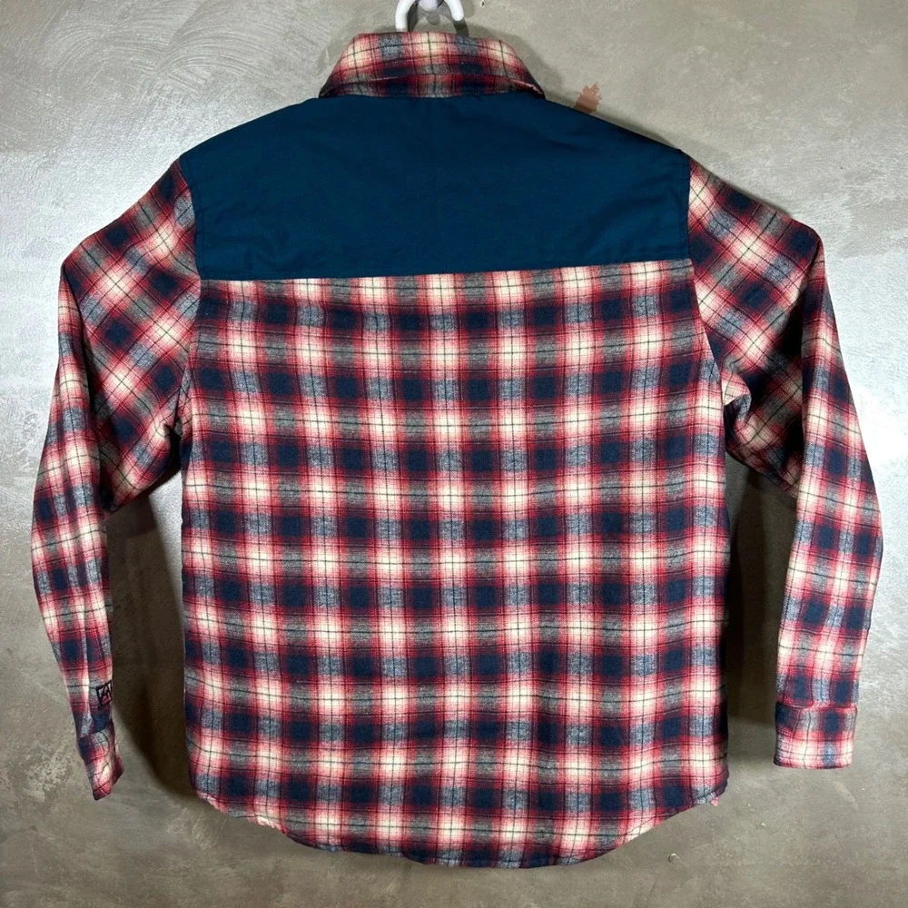 Avalanche Outdoor Supply Co Mens Medium Quilted Flannel Shirt Jacket Red Plaid